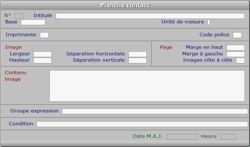 Fiche planche contact - ICIM SYSTEME